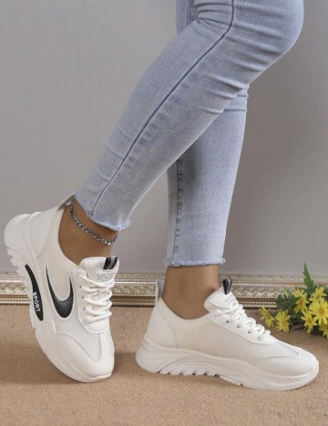 Pantofi Sport Shein, crem