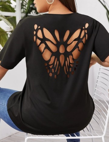 Tricou Shein Curve+, negru