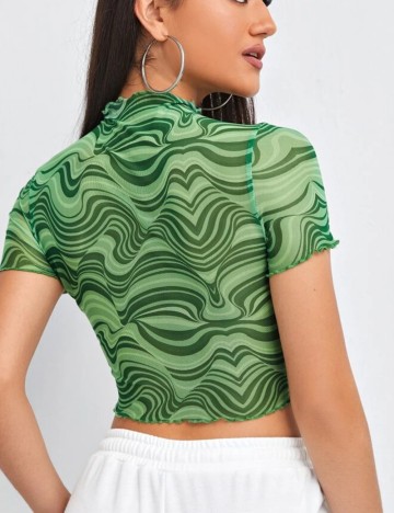 Top Romwe by Shein, verde