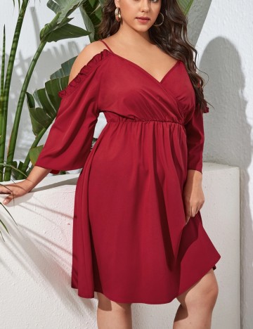 Rochie mini Shein Curve+, vișiniu