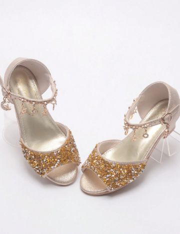 Pantofi cu toc Shein, auriu