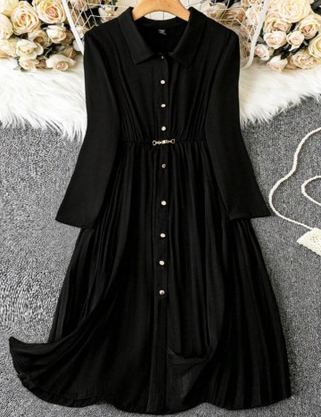 Rochie maxi Shein Curve+, negru