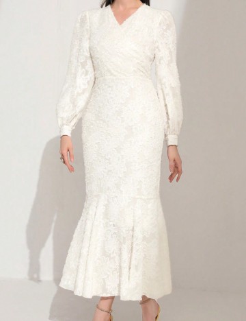 Rochie maxi Shein, crem