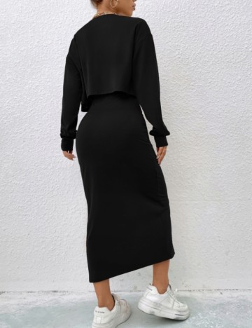 Set Rochie și Cardigan Shein, negru