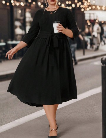 Rochie maxi Shein Curve+, negru