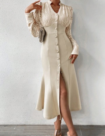 Rochie midi Shein, crem