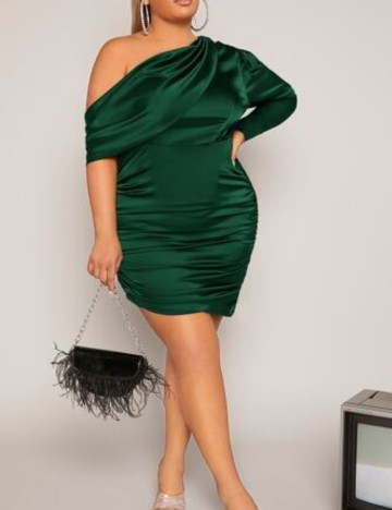 Rochie mini Shein Curve+, verde