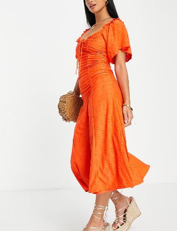 Rochie maxi ASOS, portocaliu