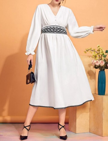 Rochie midi Shein Curve+, alb
