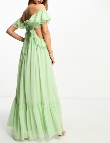 Rochie maxi ASOS, verde