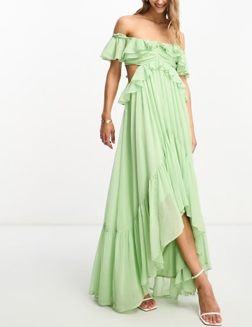 Rochie maxi ASOS, verde