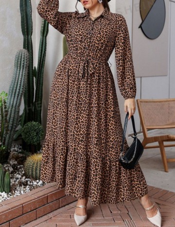 Rochie maxi Shein Curve+, mix culori