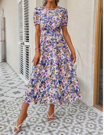 Rochie midi Shein, mix culori