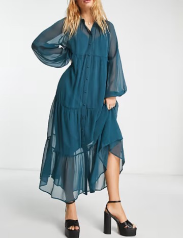 Rochie midi ASOS, turcoaz