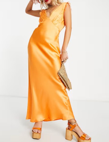 Rochie maxi ASOS, portocaliu