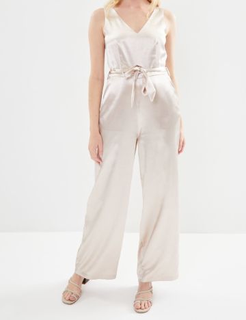 Salopetă lungă Vero Moda, crem