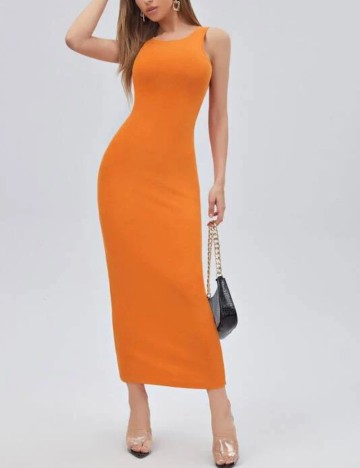 Rochie maxi Shein, portocaliu