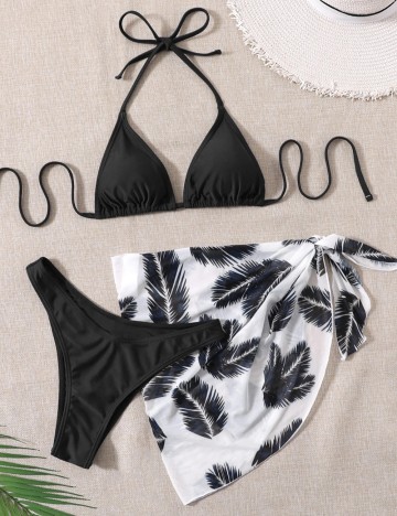 Set costum de baie și fustă Shein, mix culori