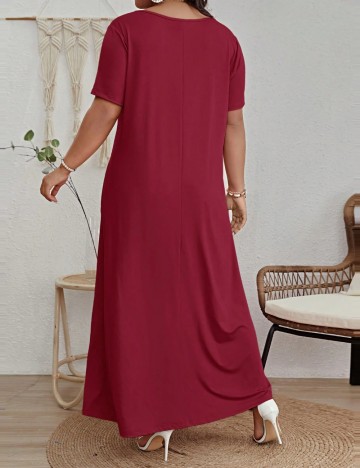 Rochie maxi Shein Curve+, vișiniu