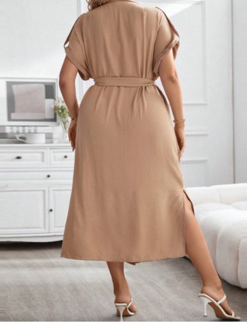 Rochie midi Shein Curve+, bej