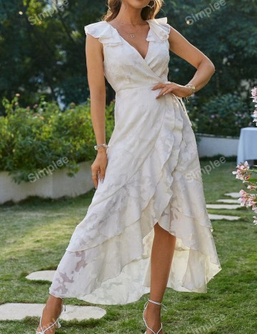 Rochie maxi Shein, crem