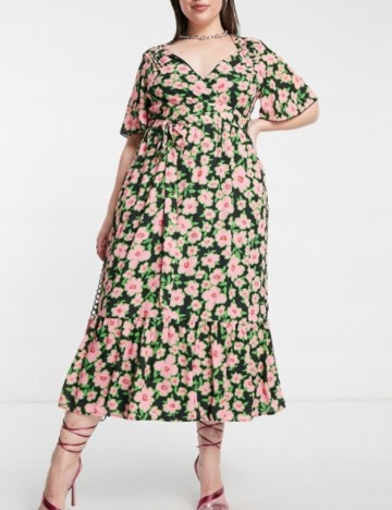 Rochie midi Twisted Wunder, mix culori