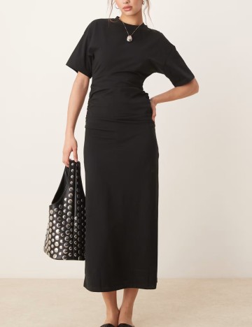 Rochie midi ASOS, negru