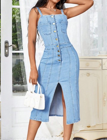 Rochie de blugi Shein, albastru