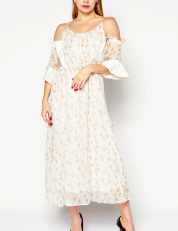 Rochie maxi Vero Moda, crem