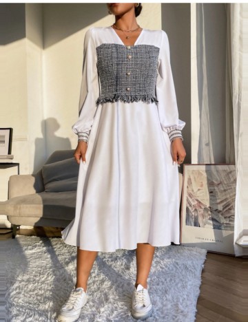 Rochie midi Shein, alb
