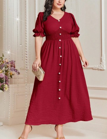 Rochie maxi Shein Curve+, vișiniu