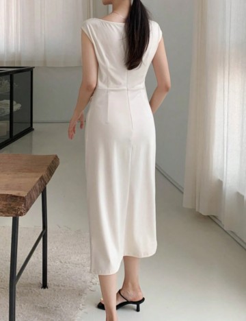 Rochie midi Shein, crem