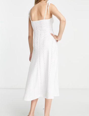 Rochie midi ASOS, alb