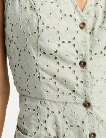 Salopetă scurtă ASOS, verde