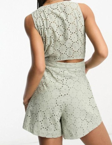 Salopetă scurtă ASOS, verde