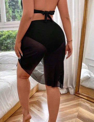 Fustă de plajă Shein Curve+, negru