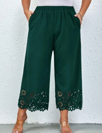 Pantaloni Shein Curve+, verde