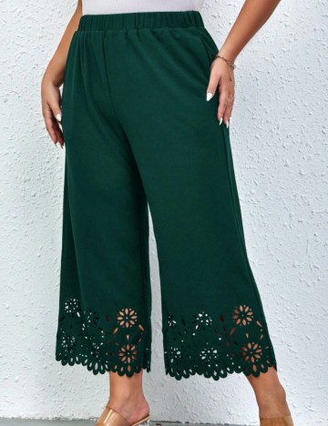 Pantaloni Shein Curve+, verde