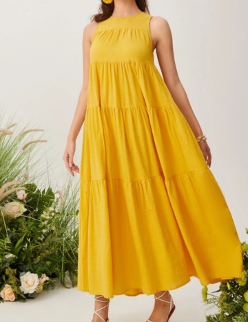 Rochie maxi Shein, galben