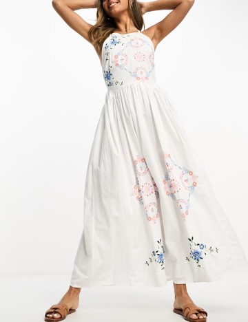 Rochie maxi ASOS, alb