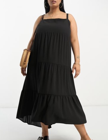 Rochie midi ASOS, negru