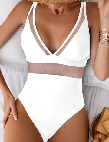 Costum de baie întreg Shein, alb
