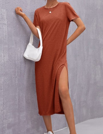 Rochie midi Shein, cărămiziu