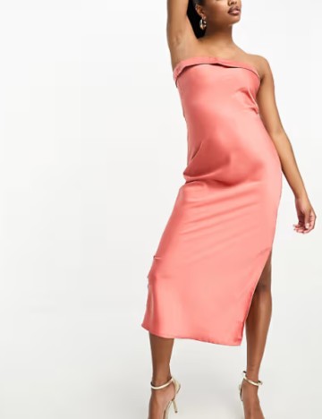 Rochie midi IN THE STYLE, roz
