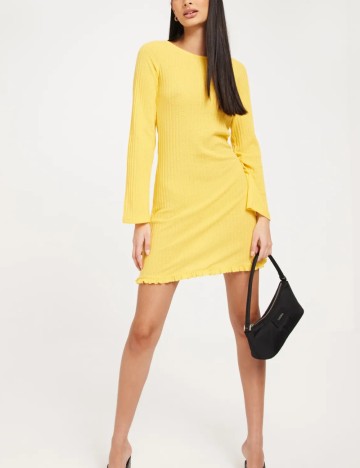 Rochie mini Pieces, galben