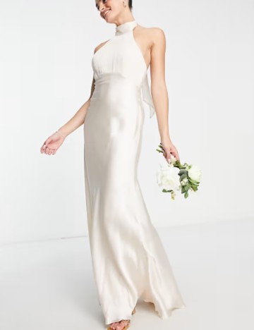 Rochie maxi ASOS, crem