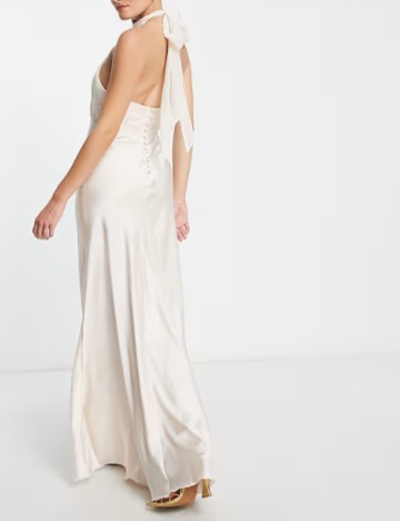 Rochie maxi ASOS, crem