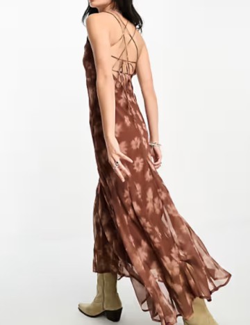 Rochie midi Reclaimed vintage, maro