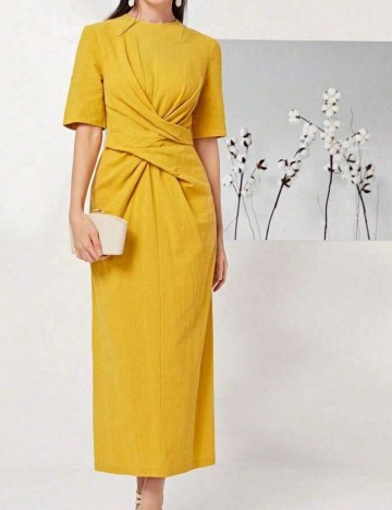 Rochie maxi Shein, mustar