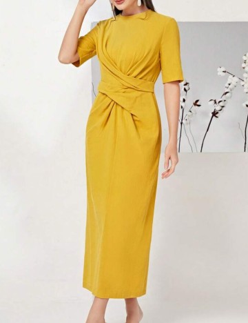 Rochie maxi Shein, mustar